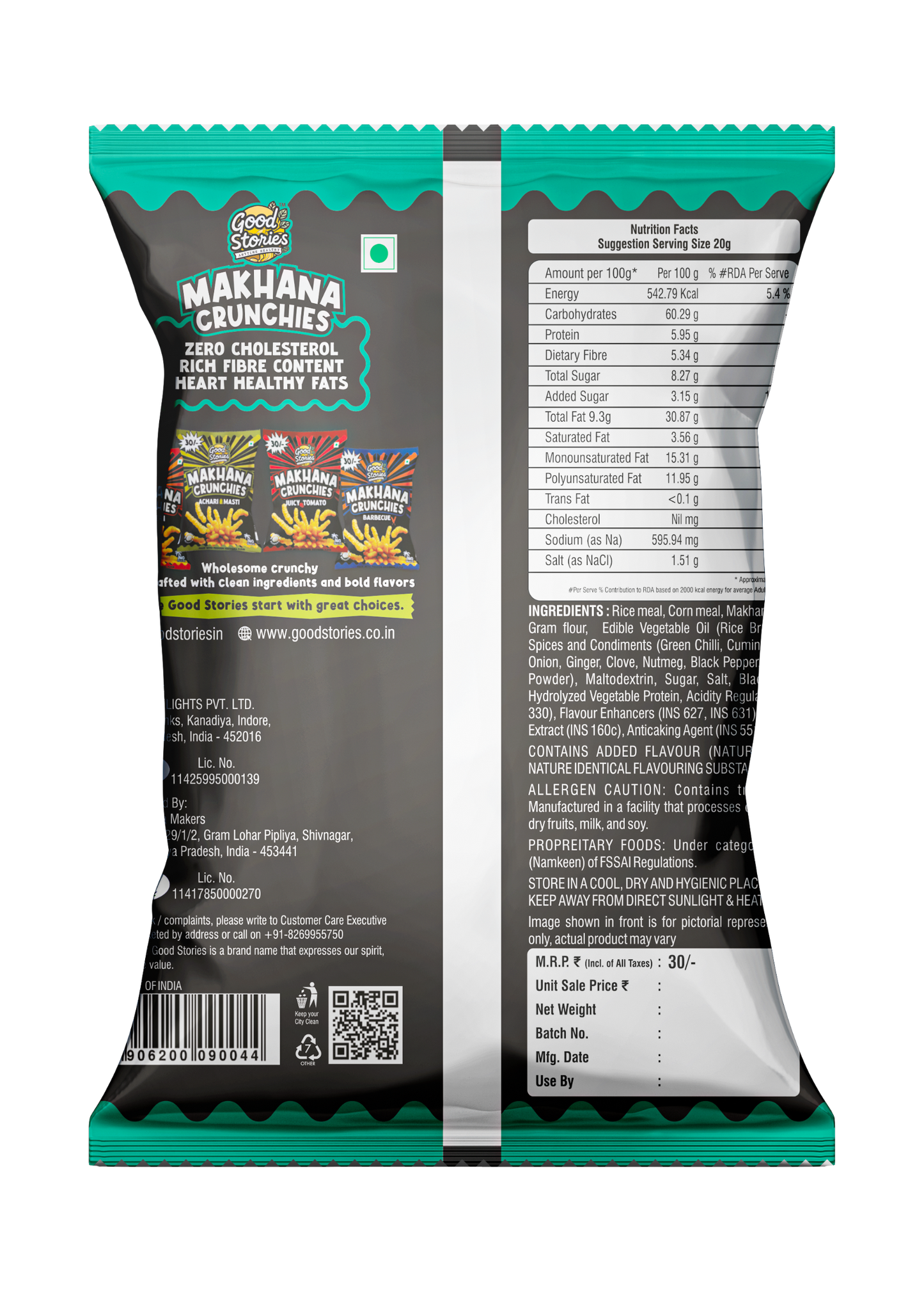 Good Stories Makhana Crunchies – Green Chilli